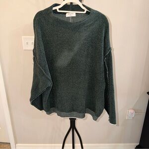 Zenana Outfitters Women's Dark Green Crew Neck Sweater